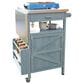 HOMLUX 40.5" Outdoor Kitchen Island with One Drawer in Blue Grey and Stainless Steel, , large