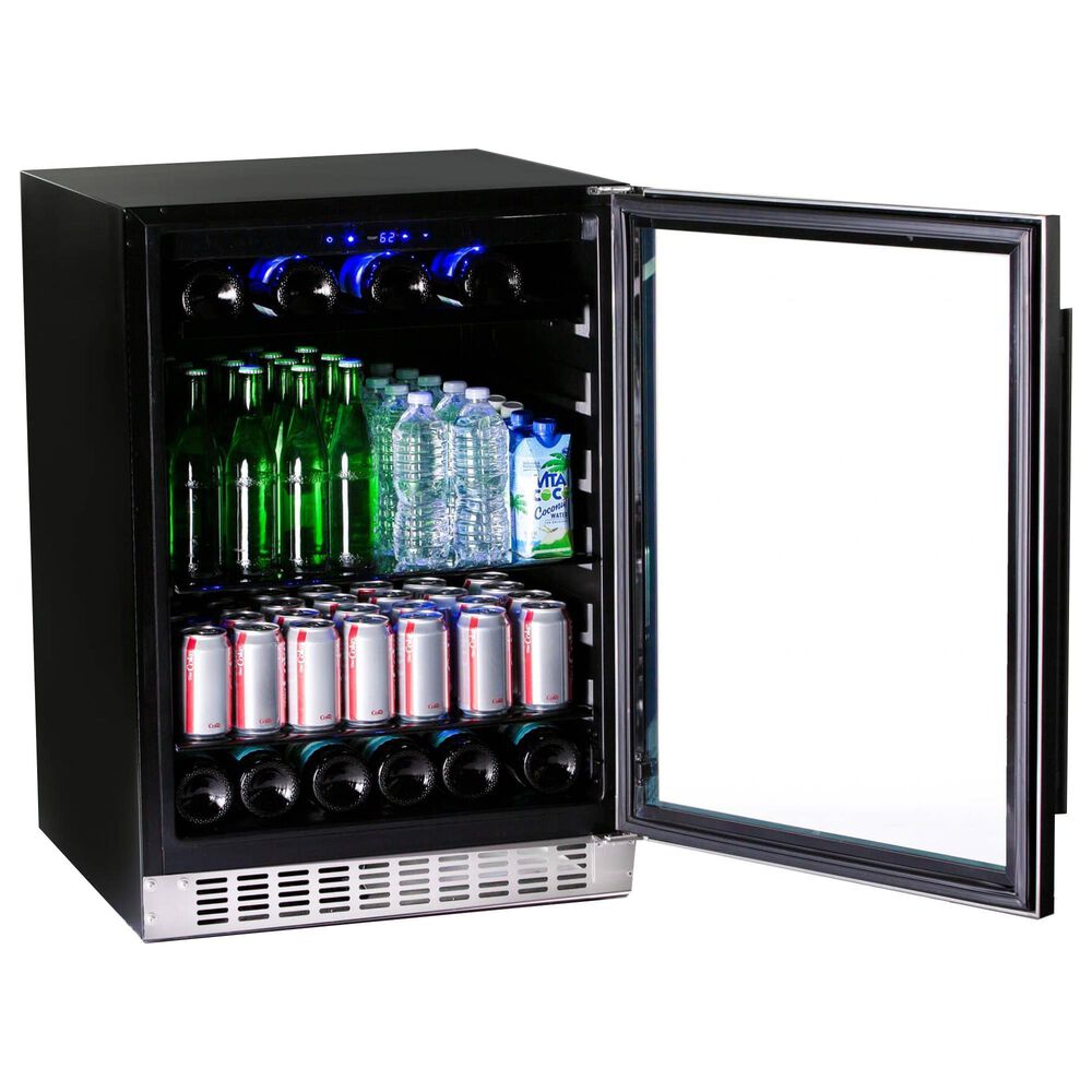 Azure 5.6 Cu. Ft. Glass Door Beverage Center in Stainless Steel, , large