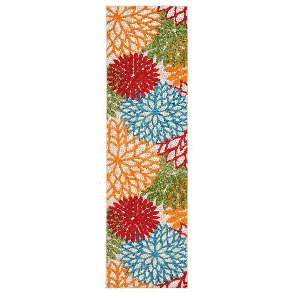 Nourison Aloha 2" x 6" Green Indoor/Outdoor Runner, , large