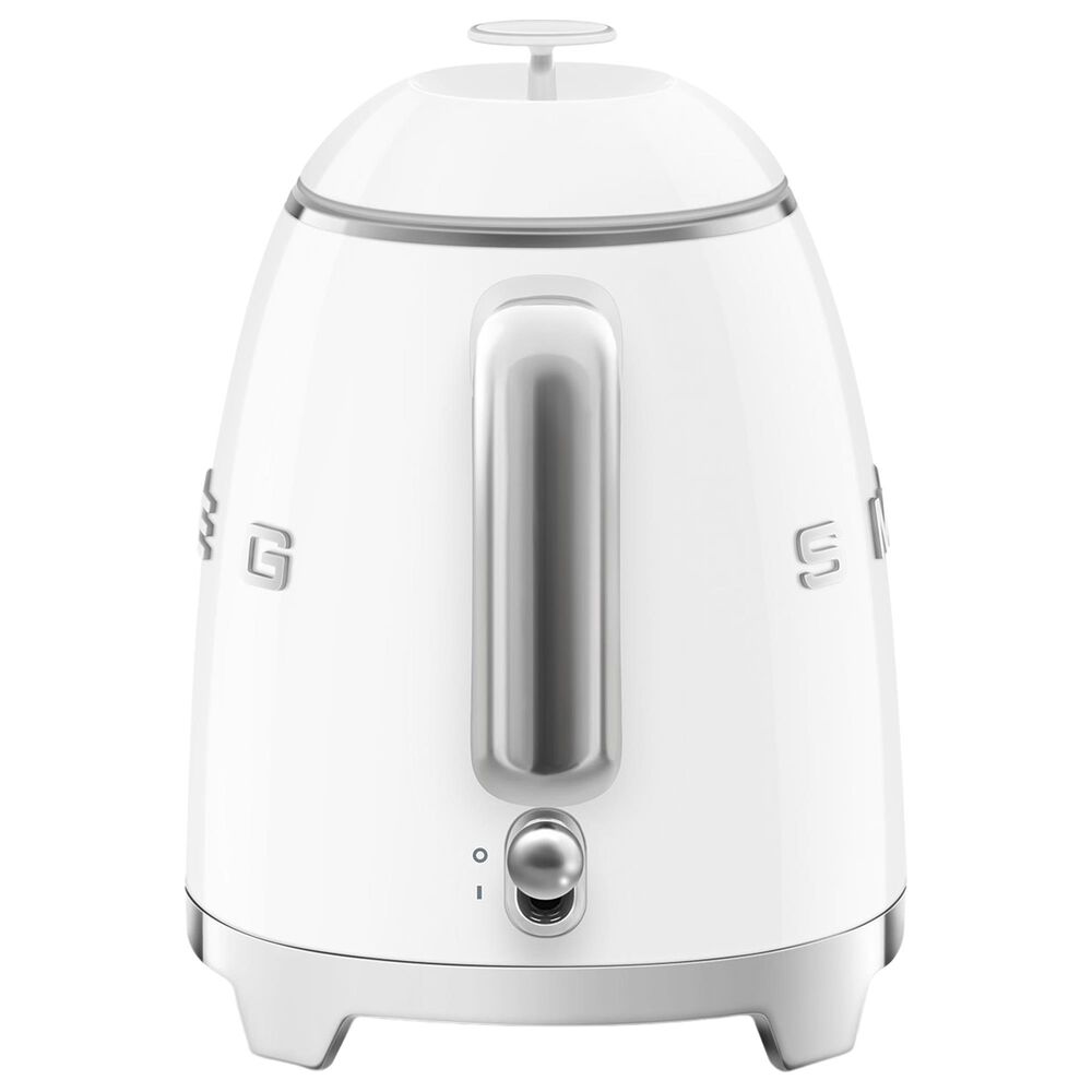 Smeg 3-Cup Stainless Steel Retro Style Mini Electric Kettle in White, , large