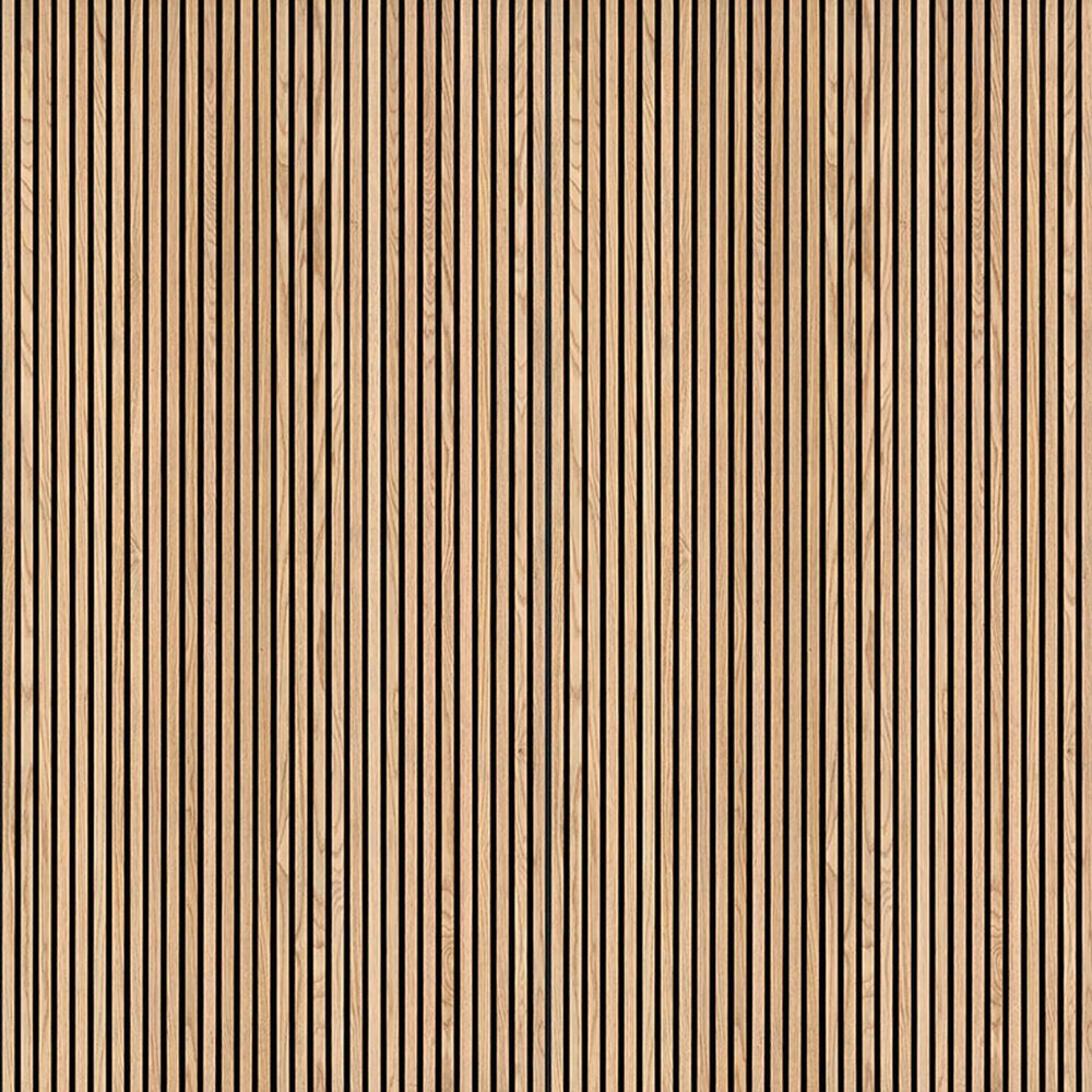 MS International Acoustic Wood Slat Natural 9.5" x 120" Wall Panels, , large