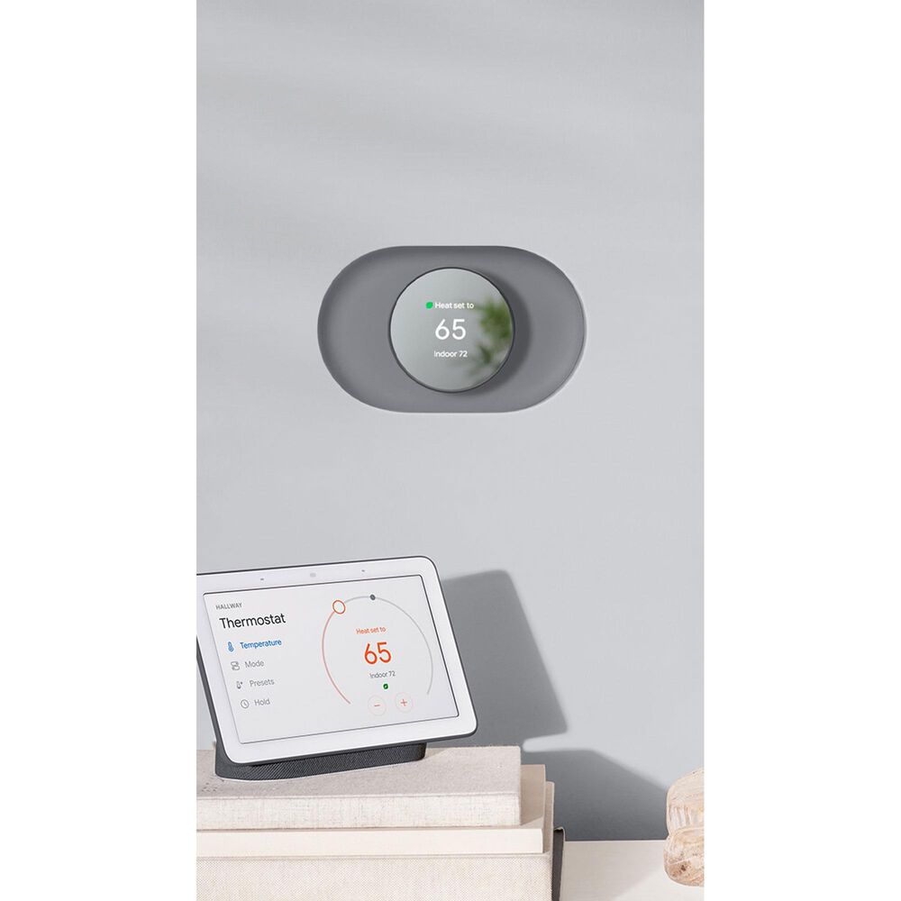 Google Nest Thermostat - Smart Programmable Wi-Fi Thermostat - Charcoal, , large