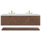 James Martin Vanities Marcello 72" Double Bathroom Vanity in Chestnut with 3 cm Ethereal Noctis Quartz Top and Rectangular Sinks, , large