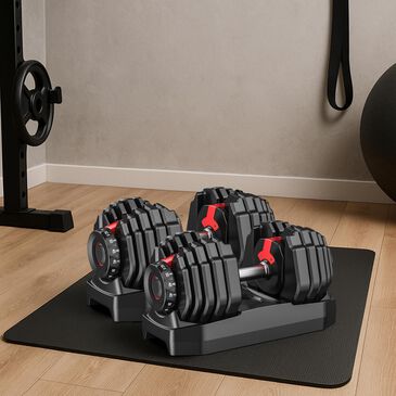 Lifesmart 105 lb. Adjustable Dumbbell Set, , large