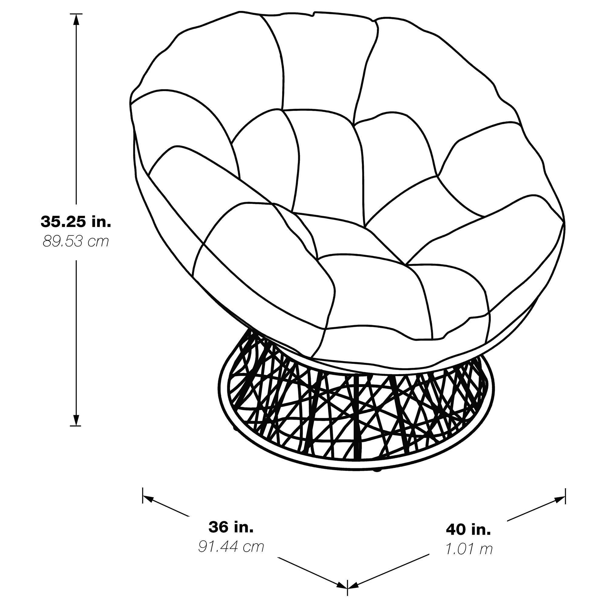 Double papasan hot sale chair dimensions