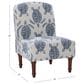 Linon Home Decor Hawksbill Accent Chair in Indigo and Cream, , large