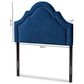 Baxton Studio Rita Twin Panel Headboard in Blue Velvet, , large
