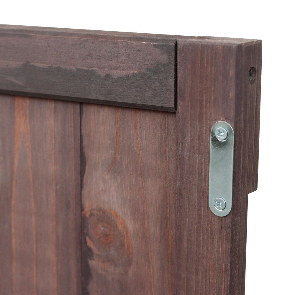 HOMLUX 39" Outdoor Kitchen Island with Stainless Table Top in Dark Brown, , large