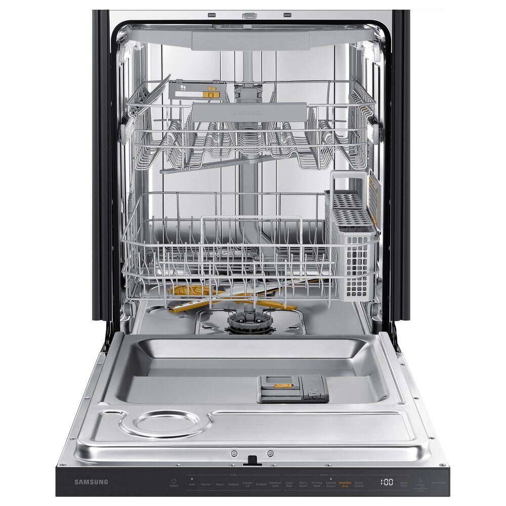 Samsung 2-Piece 24&quot; Built-In Pocket Handle Dishwasher in Fingerprint Resistant Black Stainless Steel with Jet 60 Pet Cordless Stick Vacuum, , large