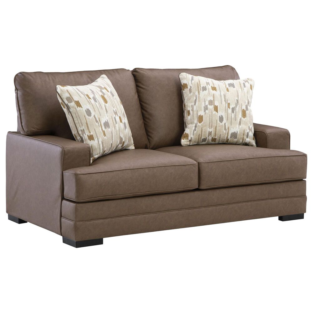 Ashley VillaCourt Stationary Loveseat in Caramel, , large