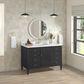 James Martin Vanities Myrrin 48" Vanity in Carbon Oak with 3 cm White Zeus Quartz Top, , large