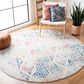 Safavieh Tulum TUL272 6"7" Round Ivory and Blue Area Rug, , large