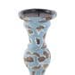 Maple and Jade Candle Holder in Light Blue Distressed and Brown (Set of 3), , large