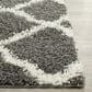Safavieh Dallas Shag SGD257A-26 2"3" x 6" Dark Grey/Ivory Runner, , large