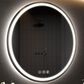 HOMLUX 36" Round LED Bathroom Makeup Mirror in Silver, , large