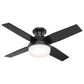 Hunter Dempsey Low Profile 44" Ceiling Fan with LED Lights in Matte Black, , large