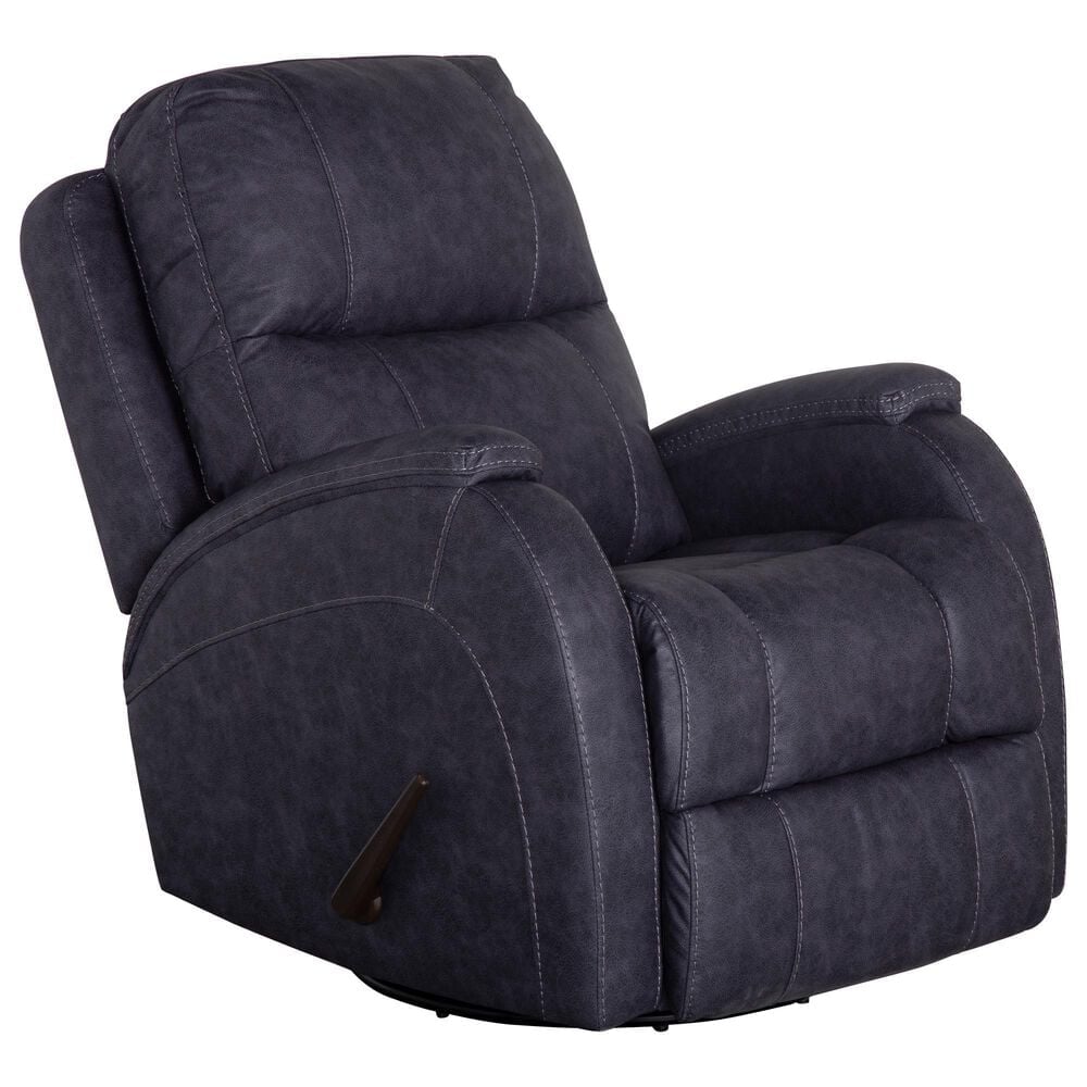 HomeStretch Zena Manual Swivel Glider Recliner in Bolero Graphite, , large