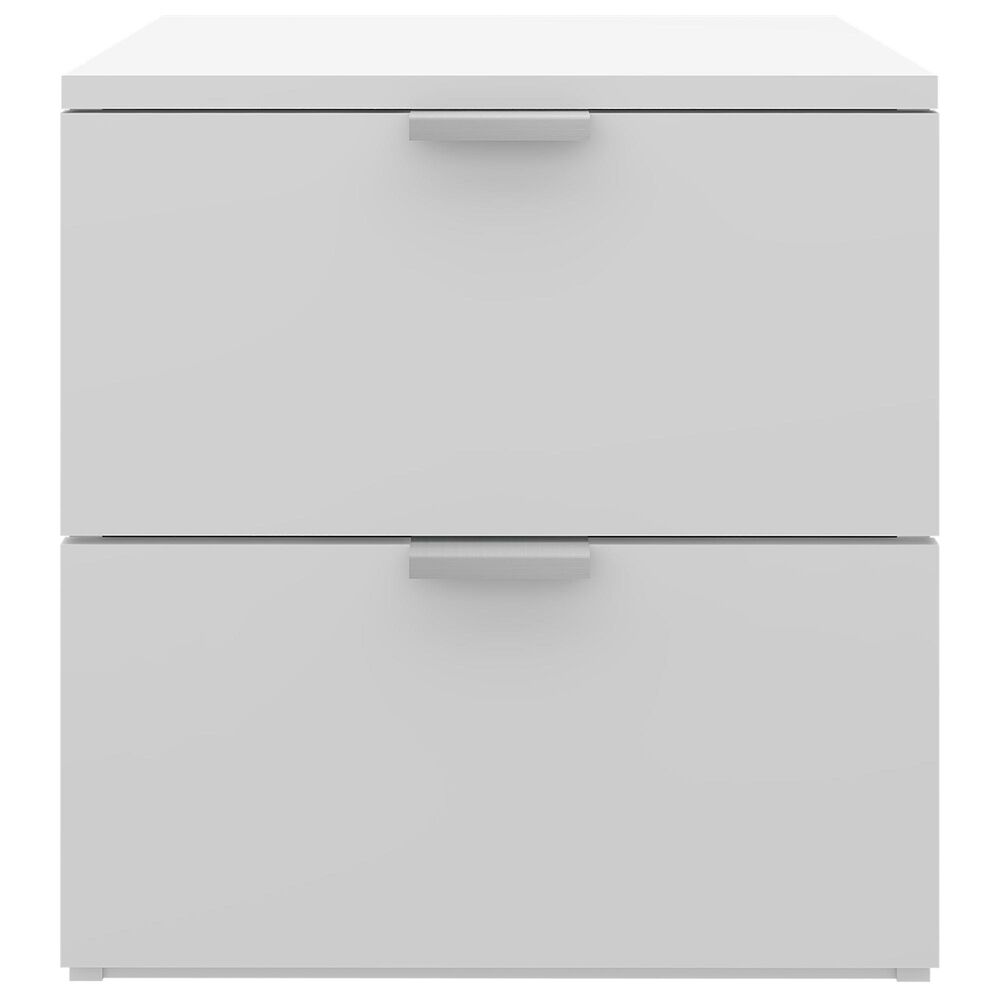 The Monday Company Delmar 2-Drawer Nightstand in Matte White, , large