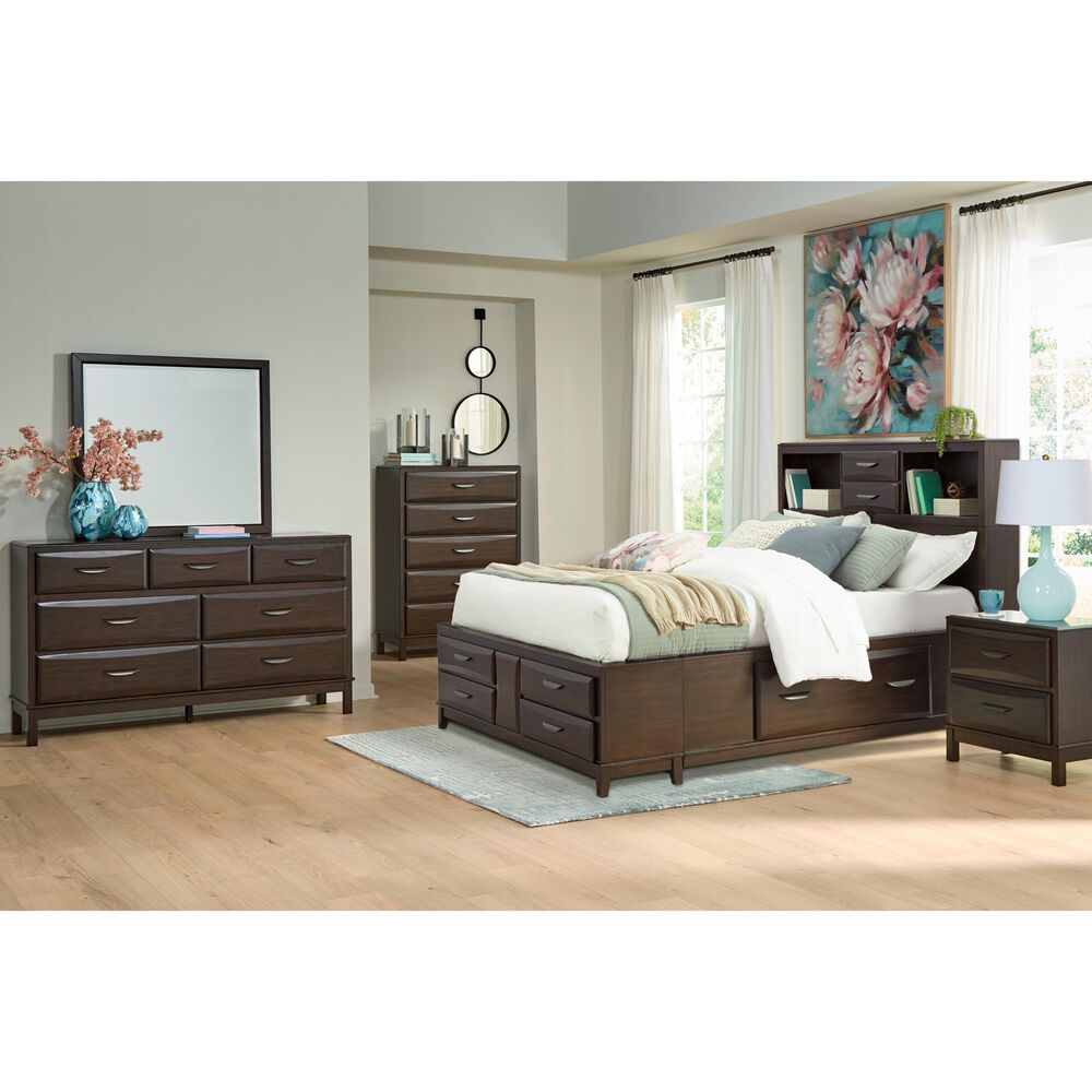 Ashley Vanmore 7-Drawer Dresser and Mirror in Rich Merlot, , large