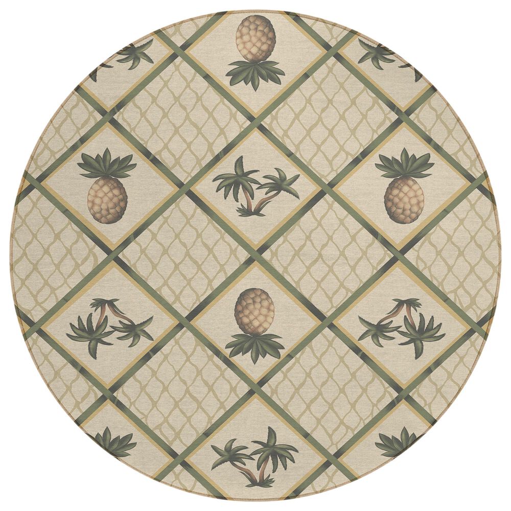 Dalyn Rug Company Kendall KE7 8" Round Beige Area Rug, , large