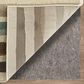 Feizy Eden Striped Ivory and Multicolor 9" x 12" Area Rug, , large