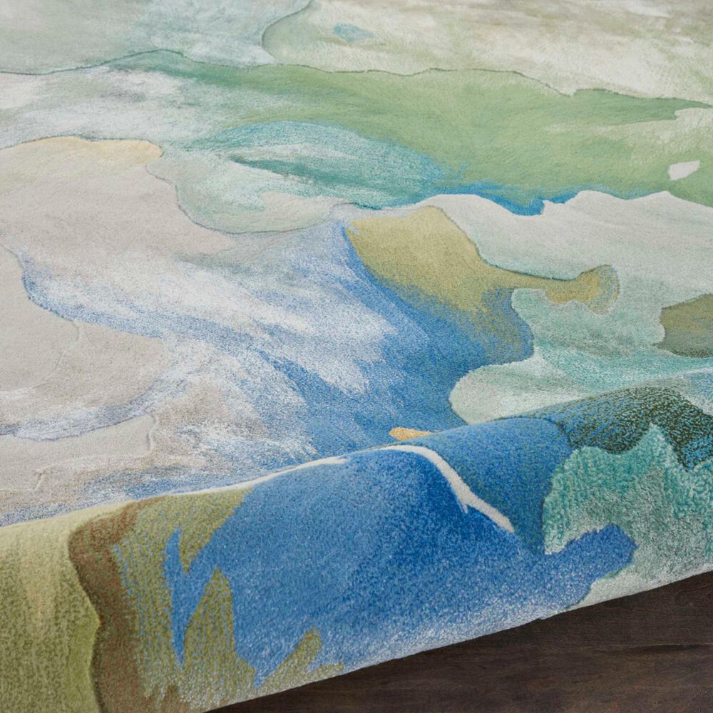 Nourison Prismatic PRS16 9&#39;9&quot; x 13&#39;9&quot; Seafoam Area Rug, , large