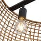 Golden Lighting Weavelight 5-Light Pendant in Natural Black, , large