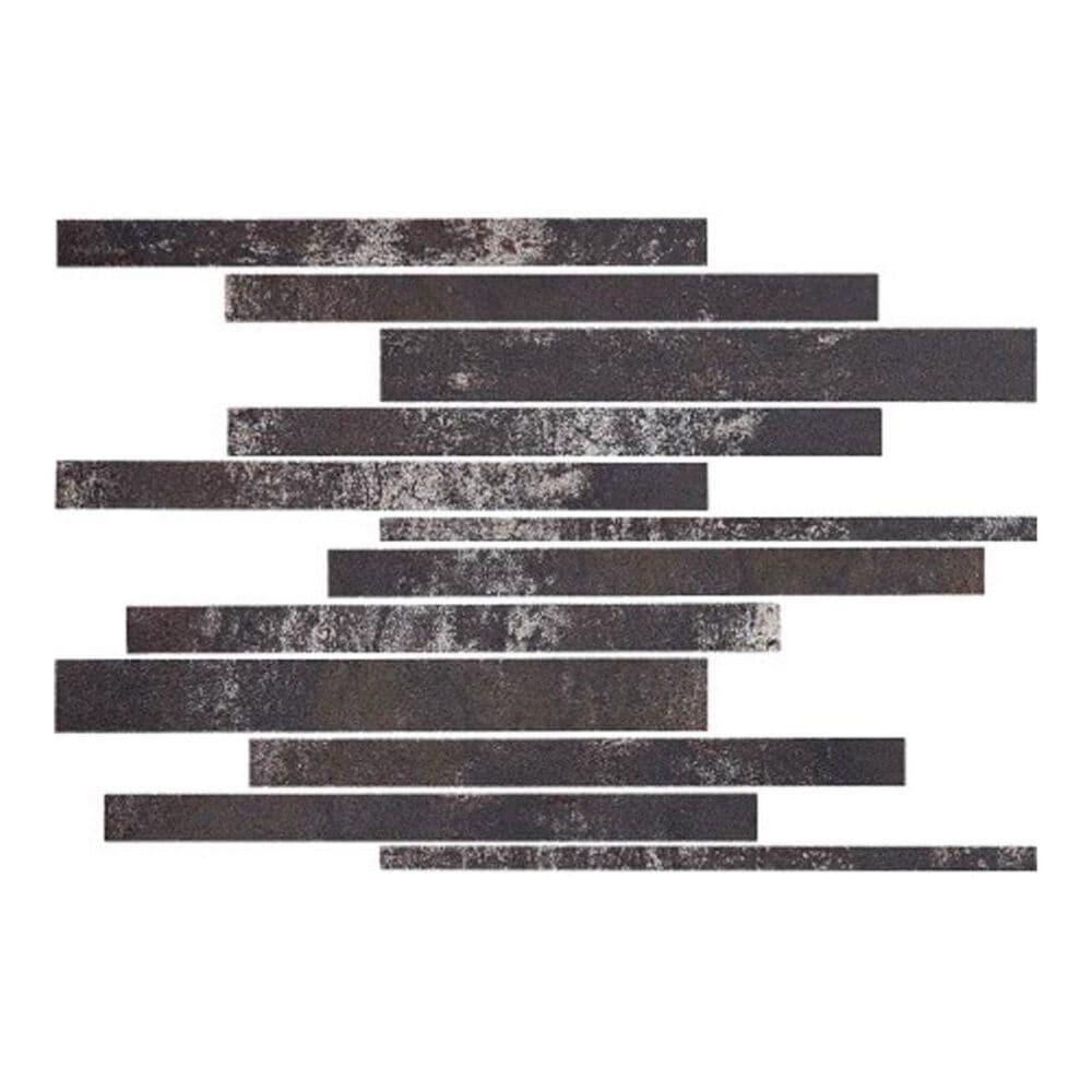 Eleganza Metallica Black 12" x 12" Porcelain Mosaic Sheet, , large