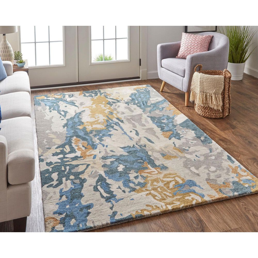 Feizy Everley 10&#39; x 14&#39; Gray and Multicolor Area Rug, , large