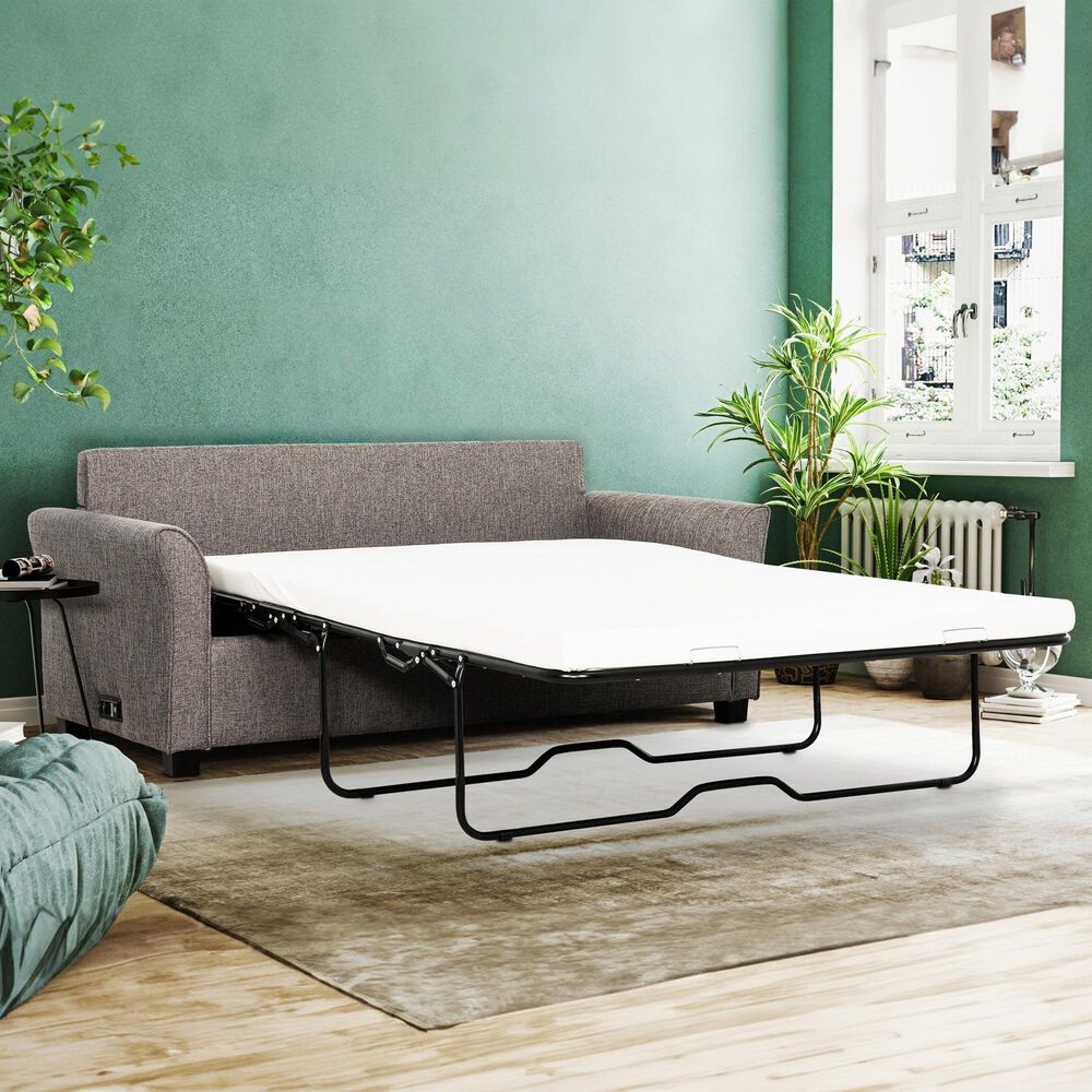 Primo International Drake Sofa Bed in Linen Dark Gray, , large