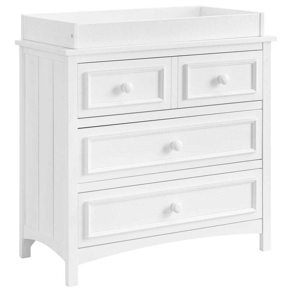Oxford Baby Bennett 3-Drawer Dresser with Changing Topper in Rustic White, , large