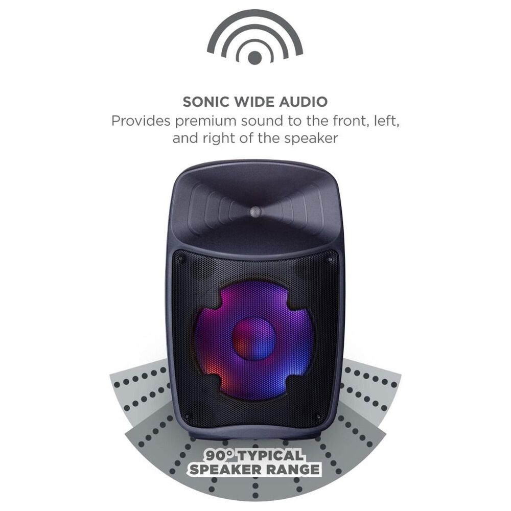 Ion Pro Glow Ultra Bluetooth Party Speaker with Microphone in Black, , large