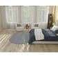 Nourison Courtyard Ivory and Blue 5" x 8" Oval Indoor/Outdoor Area Rug, , large