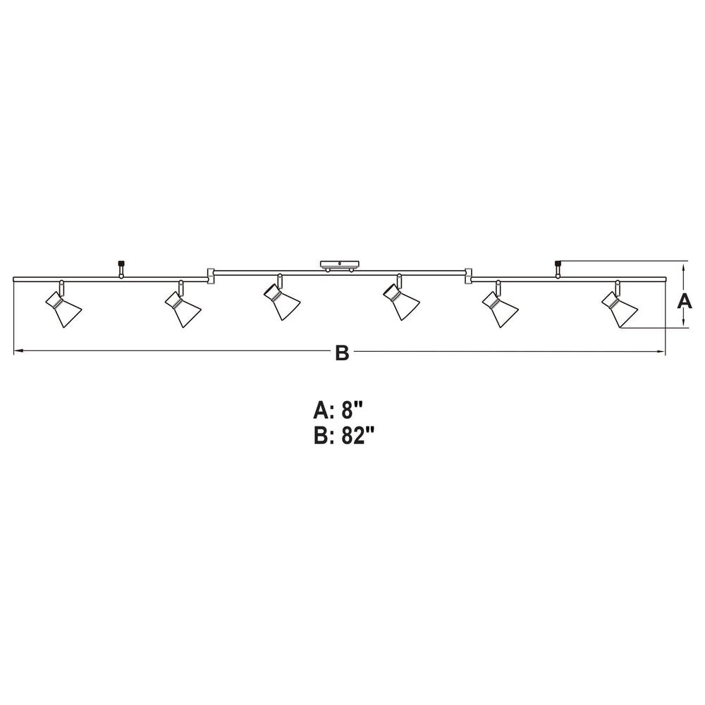 Vaxcel Alto 6-Light Ceiling Spot in Matte Black and Satin Brass, , large