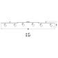 Vaxcel Alto 6-Light Ceiling Spot in Matte Black and Satin Brass, , large