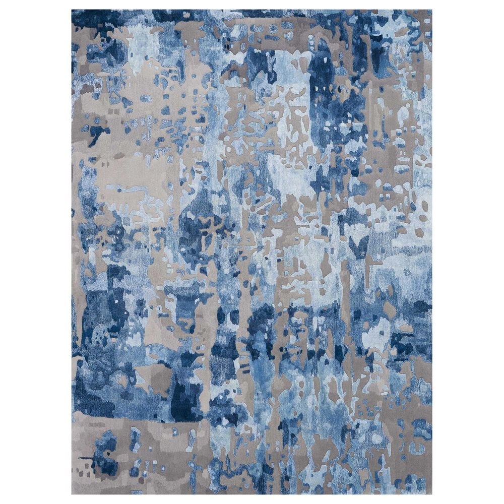 Nourison Prismatic PRS10 5"7" x 7"5" Blue and Grey Area Rug, , large