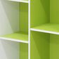 HOMLUX 11-Cube Reversible Open Shelf Bookshelf in Green and White, , large