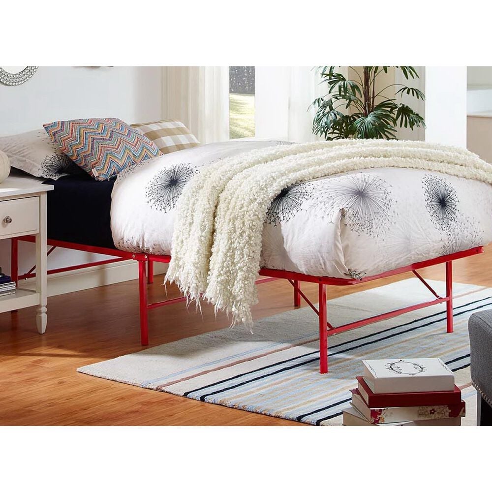 Modway Horizon Platform Twin Bed Frame in Red, , large