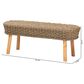 Baxton Studio Denver Accent Bench in Light Brown and Natural Brown, , large