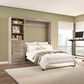 Bestar Pur 84" Full Murphy Storage Bed with 3-Drawer in Rustic Brown, , large