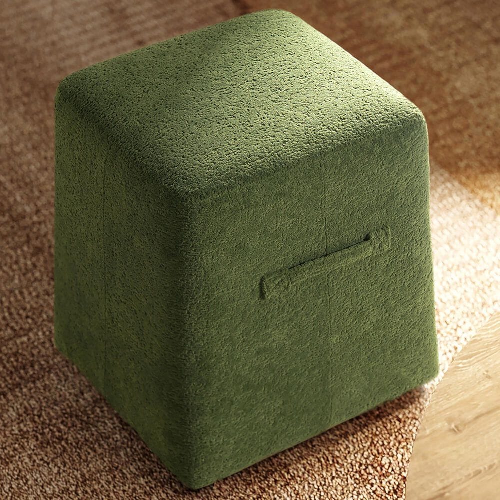 Jennifer Taylor Home Oliver Pouf in Moss Green, , large