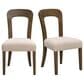 Hearth and Haven Upholstered Side Chair with Beige Cushion in Light Brown (Set of 2), , large