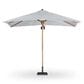 Four Hands Baska 7" x 9.8" Outdoor Rectangular Umbrella without Base in Arashi Salt, , large