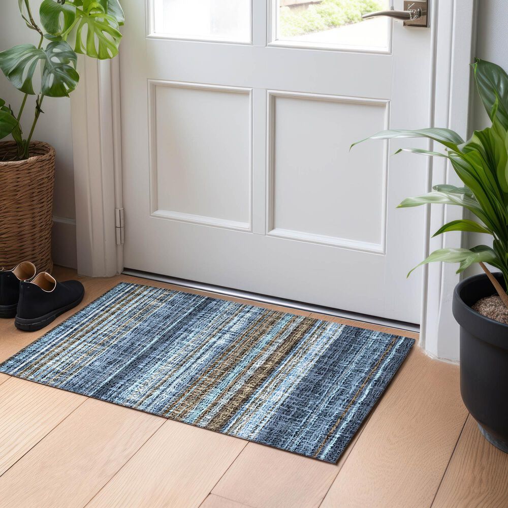 Dalyn Rug Company Portico PO2 Navy 1&#39;8&quot; x 2&#39;6&quot; Area Rug, , large