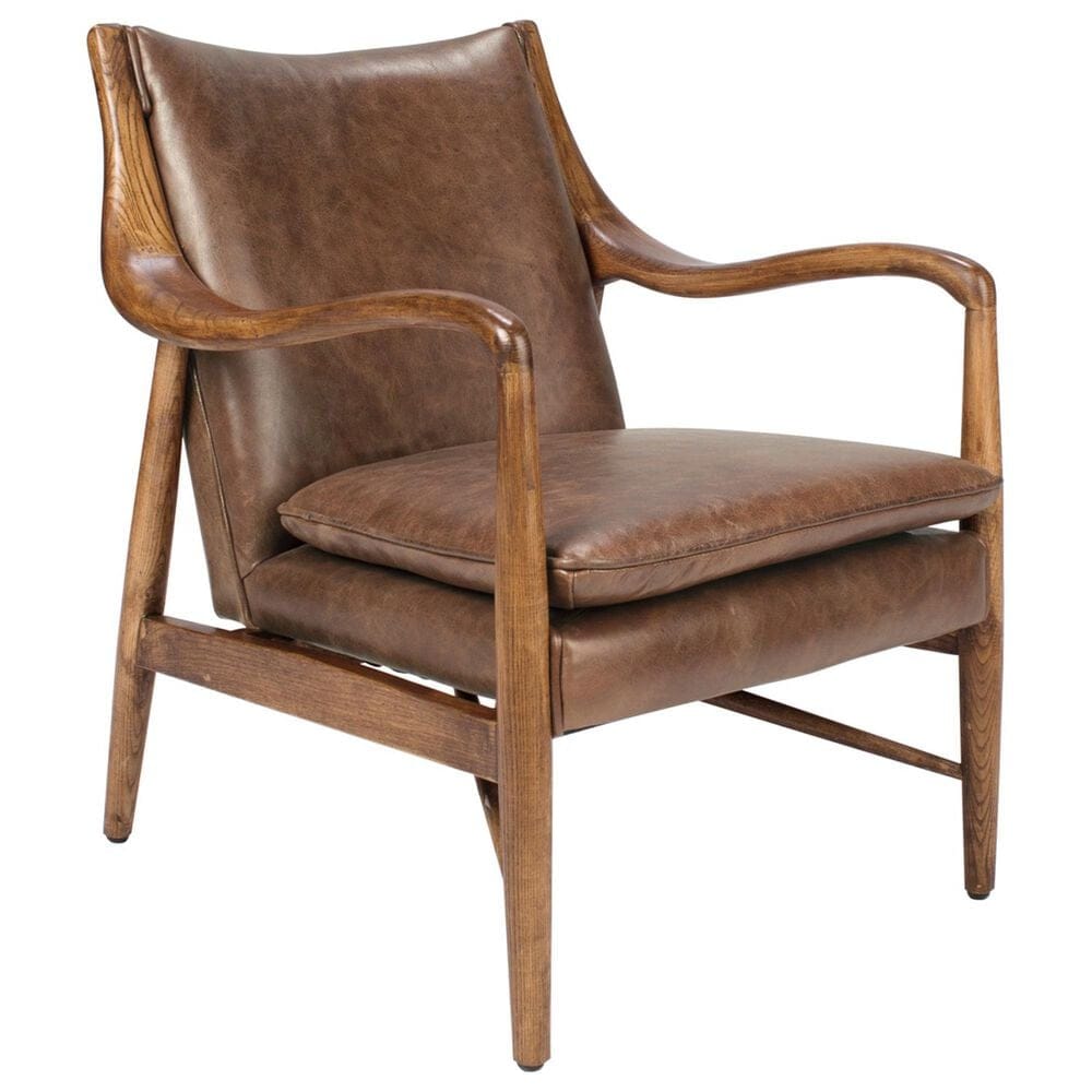 Classic Home Kiannah Accent Chair in Barrel Brown, , large