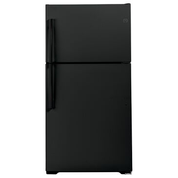 GE Appliances 21.9 Cu. Ft. Top-Freezer Refrigerator in Black, , large