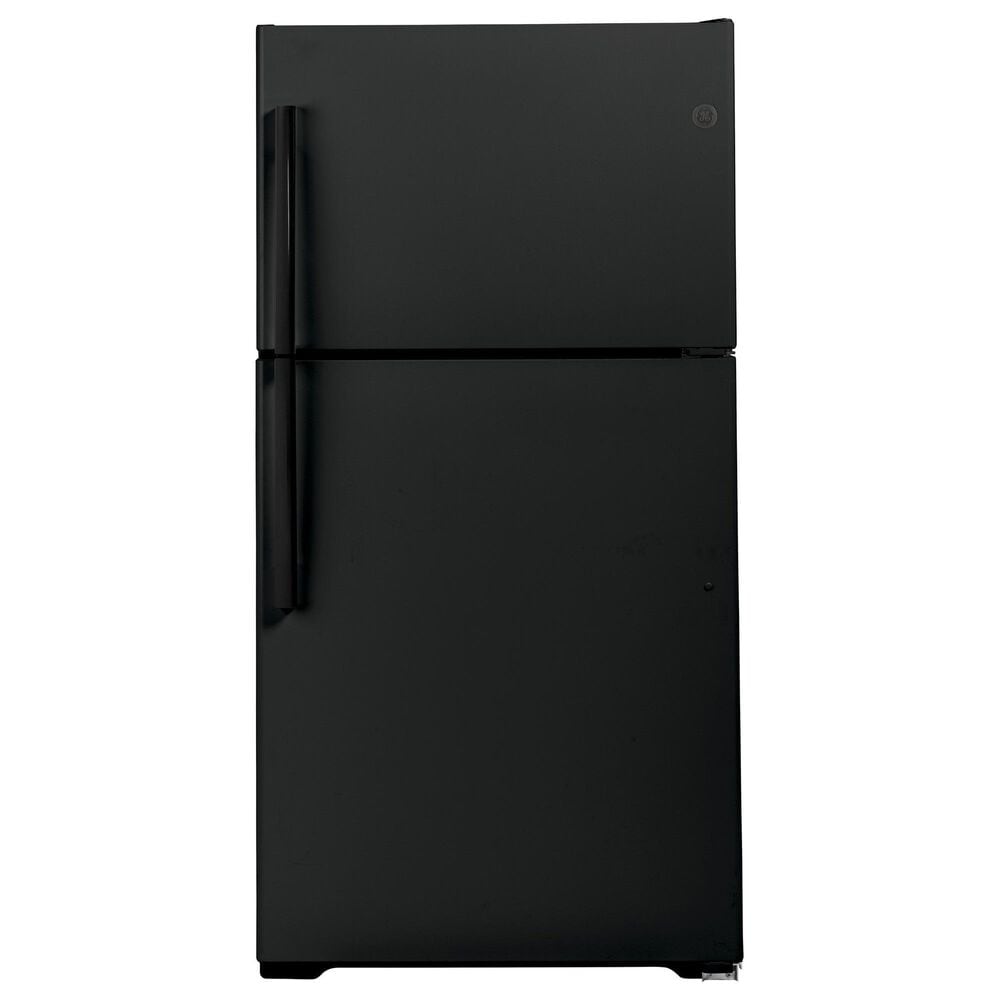 GE Appliances 21.9 Cu. Ft. Top-Freezer Refrigerator in Black, , large