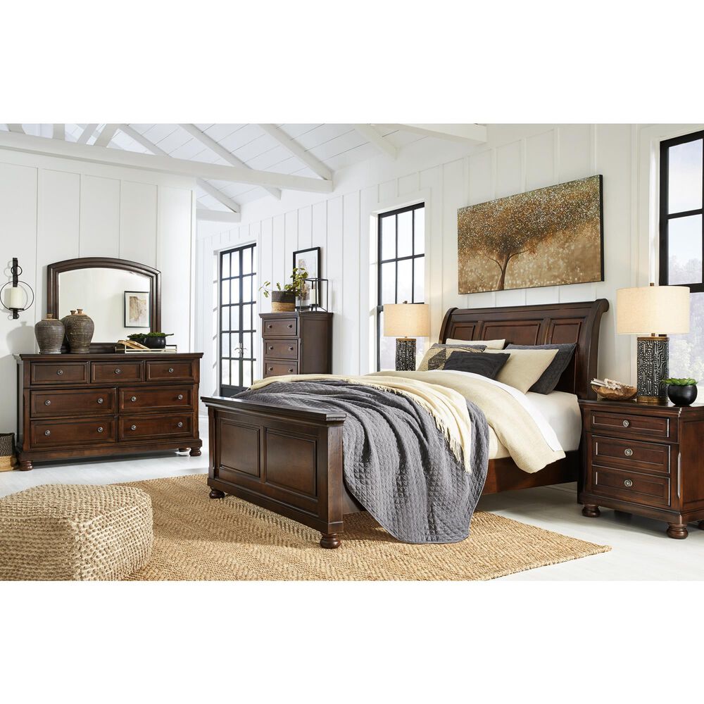 Millenium Porter Queen Sleigh Bed in Rustic Brown, , large