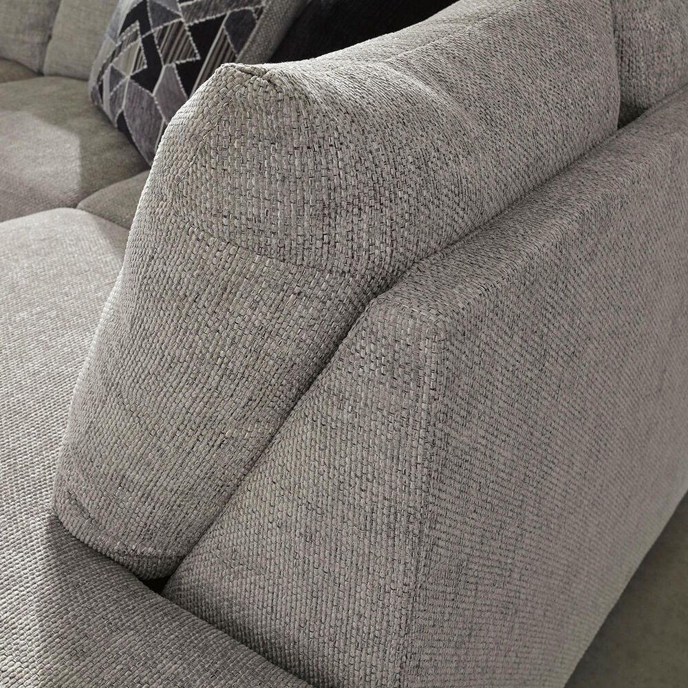 Ashley Megginson 3-Piece Right Facing U-Shaped Sectional with Sofa Chaise and Storage Ottoman in Storm, , large