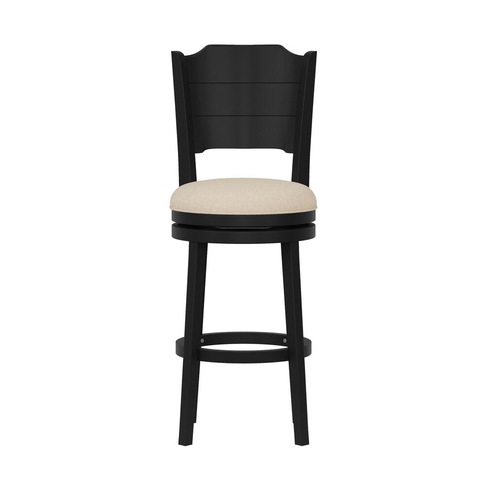 The Monday Company Clarion Swivel Bar Height Stool in Black and Greige, , large